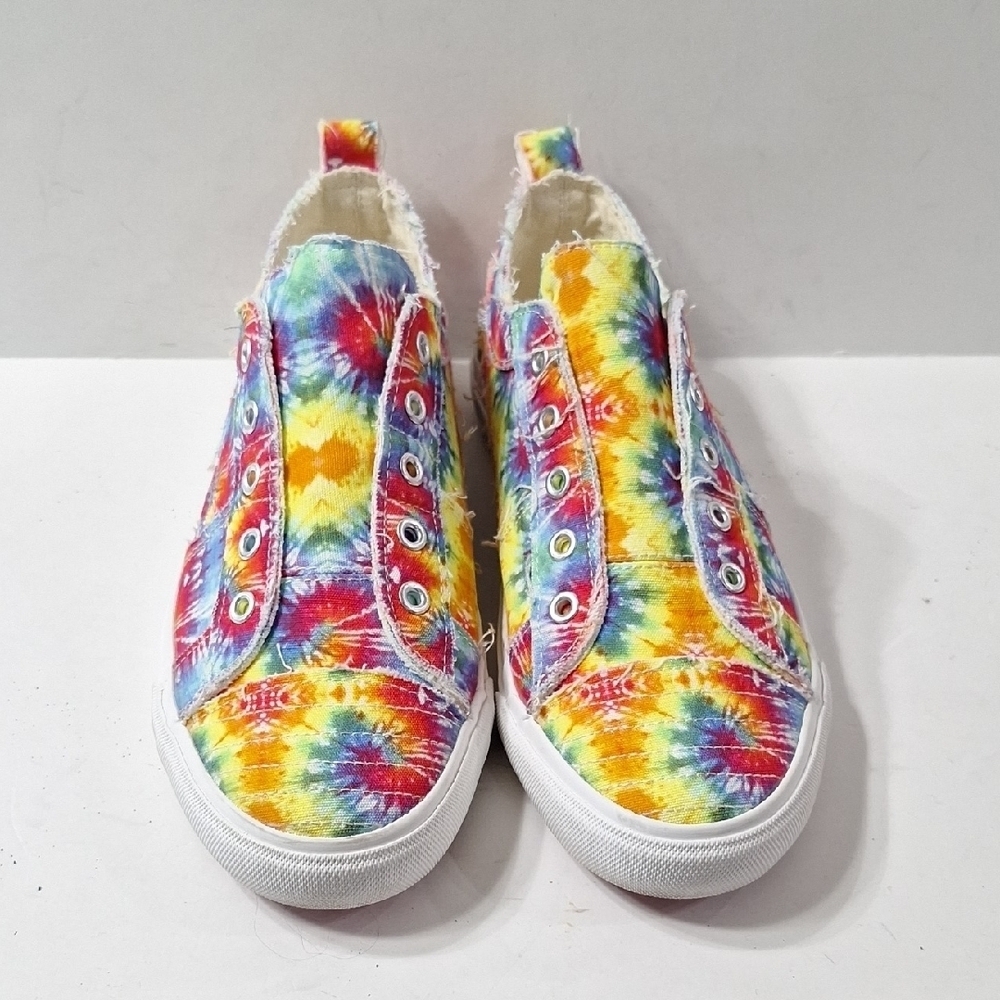 Corkys Multicolor Slip-On Streetwear Vibrant Tie-Dye Slip On Boho Sneakers Sz.10